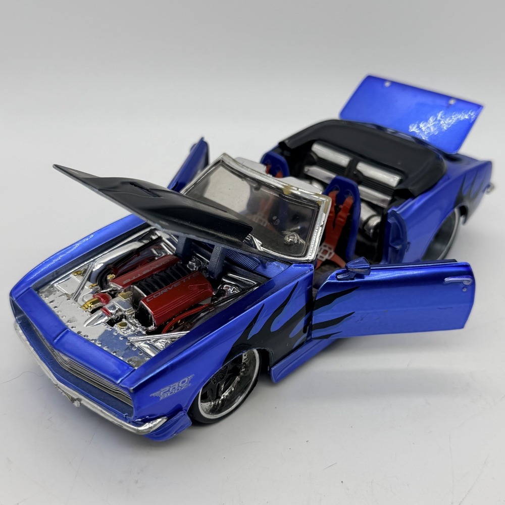 Vintage 1968 Maisto Chevrolet Camaro SS PRO RODZ Blue Convertible Die Cast Car - Picture 11 of 15